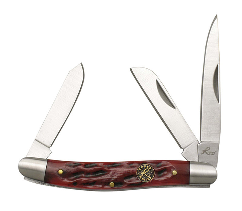 ABKT Roper Series Chaparral Stockman Red Jigged Bone, 1065 Carbon Steel