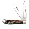 ABKT - American Buffalo Knife & Tool ABKT Roper Series Chaparral Mini Trapper- Brown Jigged Bone, 1065 Carbon Steel