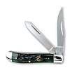 ABKT - American Buffalo Knife & Tool ABKT Chaparral Series Mini Trapper Green Bone Handle, 1065 Carbon Steel Blades