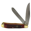 ABKT - American Buffalo Knife & Tool ABKT Roper Series Tobacco Trapper-Brown Jigged Bone, 1065 Carbon Steel