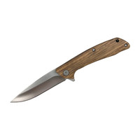 ABKT Roper Jr Outlaw Ball  Bearing Folder- Zebrawood Handle
