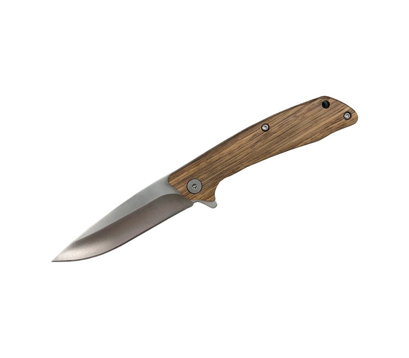 ABKT Roper Jr Outlaw Ball  Bearing Folder- Zebrawood Handle