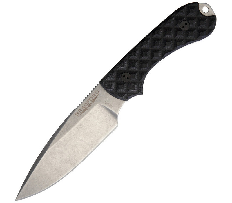 Bradford Knives Guardian 3 Fixed Blade EDC- AEB-L Stainless Steel & Black G-10 Handle