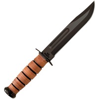 Ka-Bar U.S. Navy Fighter, Carbon Steel, Leather Handle