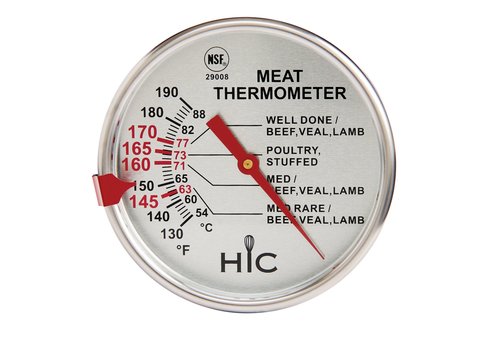 HIC HIC Roasting Large Face Meat Thermometer 3"