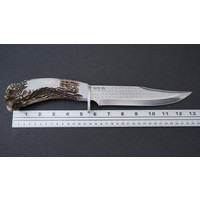 Silver Stag, Short Bowie - 1095 Carbon Steel, Crown Handle