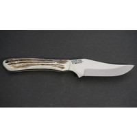 Silver Stag, Buffalo Slab, Antler Handle, D2 Steel