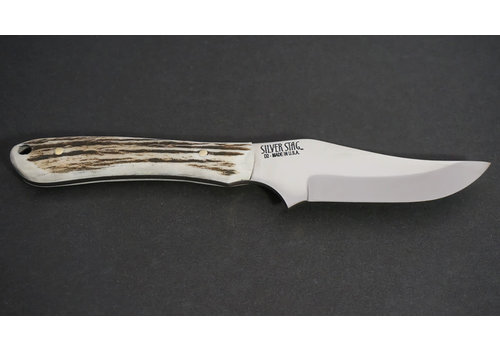 Silver Stag Silver Stag, Buffalo Slab, Antler Handle, D2 Steel