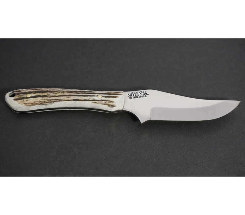 Silver Stag, Buffalo Slab, Antler Handle, D2 Steel