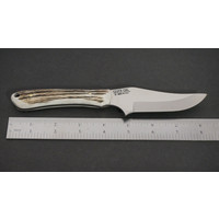 Silver Stag, Buffalo Slab, Antler Handle, D2 Steel