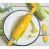 HIC Kitchen The World's Greatest Stay-Cool Interlocking Corn Picks- 4 Pairs