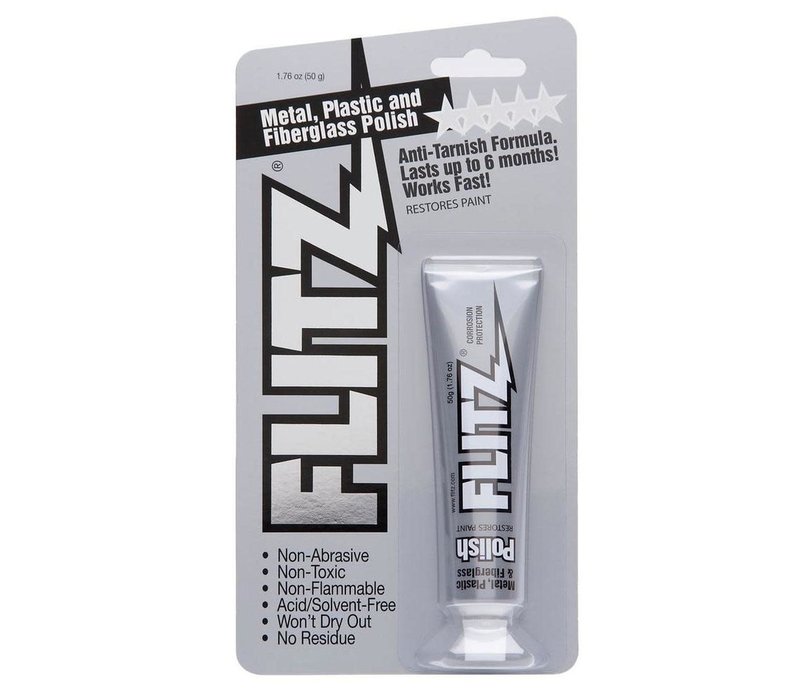 Flitz Paste Polish for Metals, Fiberglass, Plastic & Paint-1.76 oz Tube