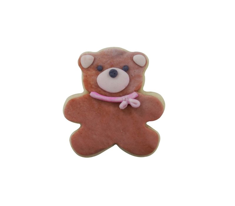 R&M Mini Teddy Bear Cookie Cutter 1.75"- White