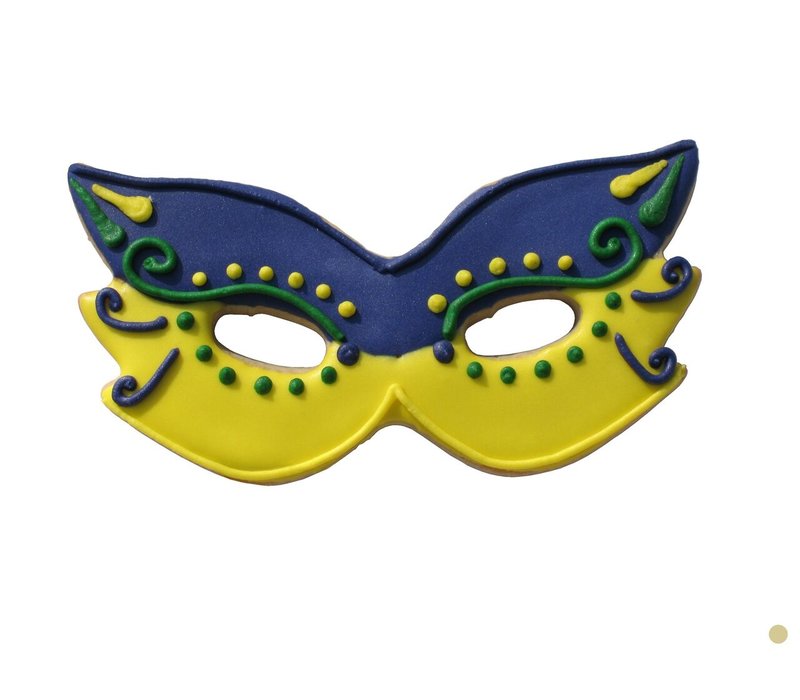 R&M Mardi Gras Mask Cookie Cutter 4"