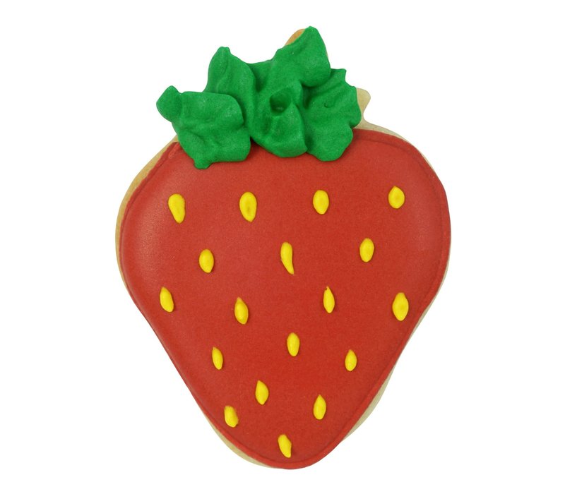 (discontinued) R&M Strawberry Cookie Cutter 3" - Red