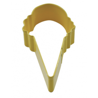 (Discontinued) R&M Ice Cream Cone Cookie Cutter 4" Yellow