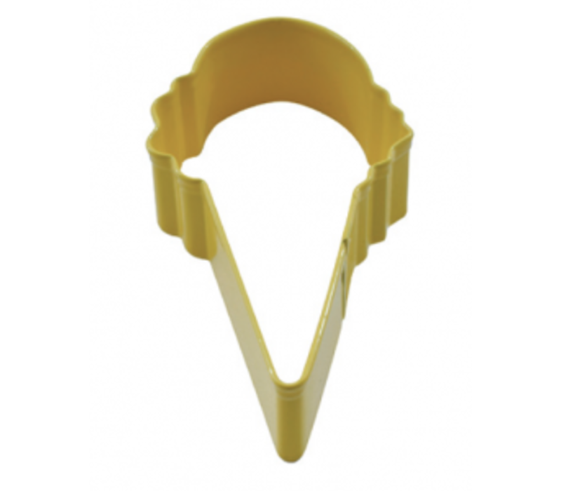(Discontinued) R&M Ice Cream Cone Cookie Cutter 4" Yellow