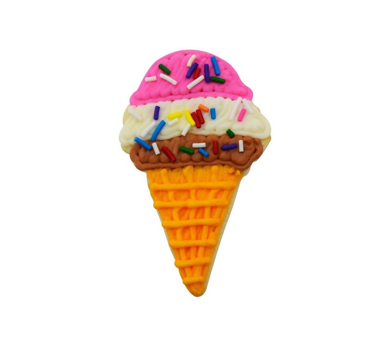 (Discontinued) R&M Ice Cream Cone Cookie Cutter 4" Yellow