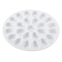 HIC Kitchen Porcelain Deviled Egg Dish 24 Slot