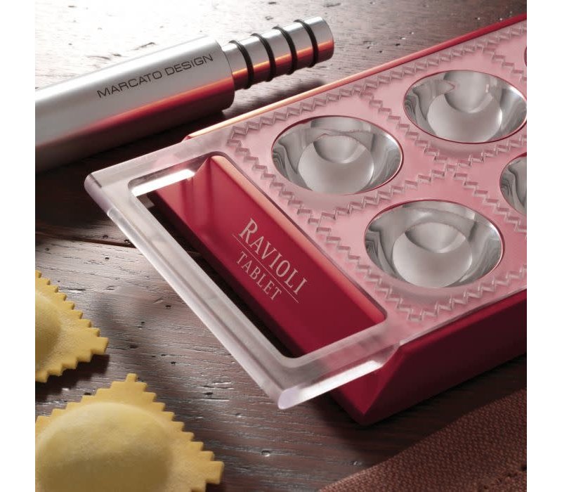(Discontinued) Marcato Atlas Ravioli Tablet Pasta Maker Red