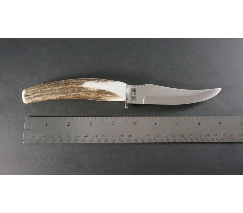 Silver Stag, Deer Skinner, Elk Stick Handle, D2 Steel