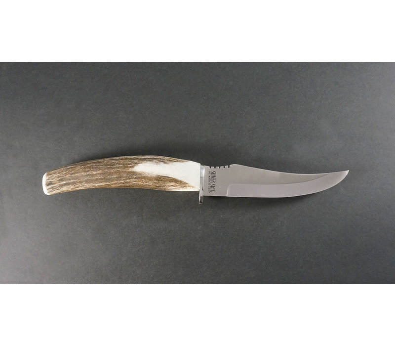 Silver Stag, Deer Skinner, Elk Stick Handle, D2 Steel