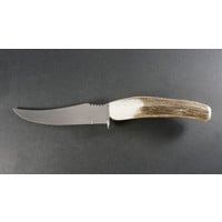 Silver Stag, Deer Skinner, Elk Stick Handle, D2 Steel