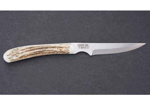 Silver Stag Silver Stag Corky Cutter Elk Slab Handle, D2 Steel