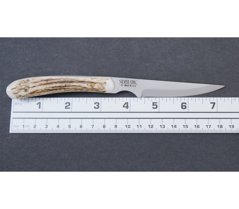Silver Stag Corky Cutter Elk Slab Handle, D2 Steel