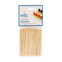 HIC Kitchen 4" Bamboo Skewer- Pack of 100