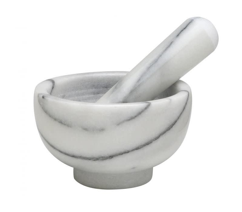 White Porcelain Mortar & Pestle, 2.5 inch small