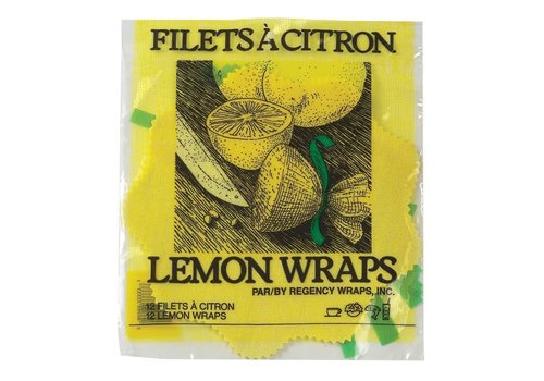 HIC HIC Cotton Mesh Lemon Wraps with Ribbon Ties