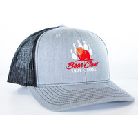 Bear Claw Cap--Heather Gray and Black