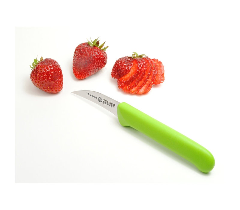 Messermeister, Petite Messer Green 2.5" Bird's Beak Paring Knife with Sheath