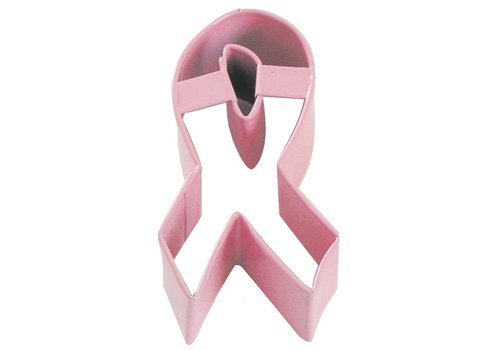 R & M International Corp R&M Pink Ribbon Cookie Cutter 3.75"