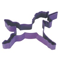 R&M Unicorn Cookie Cutter 5.25"-  Purple