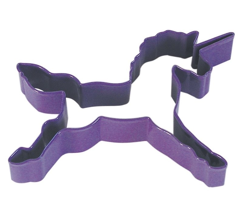 R&M Unicorn Cookie Cutter 5.25"-  Purple