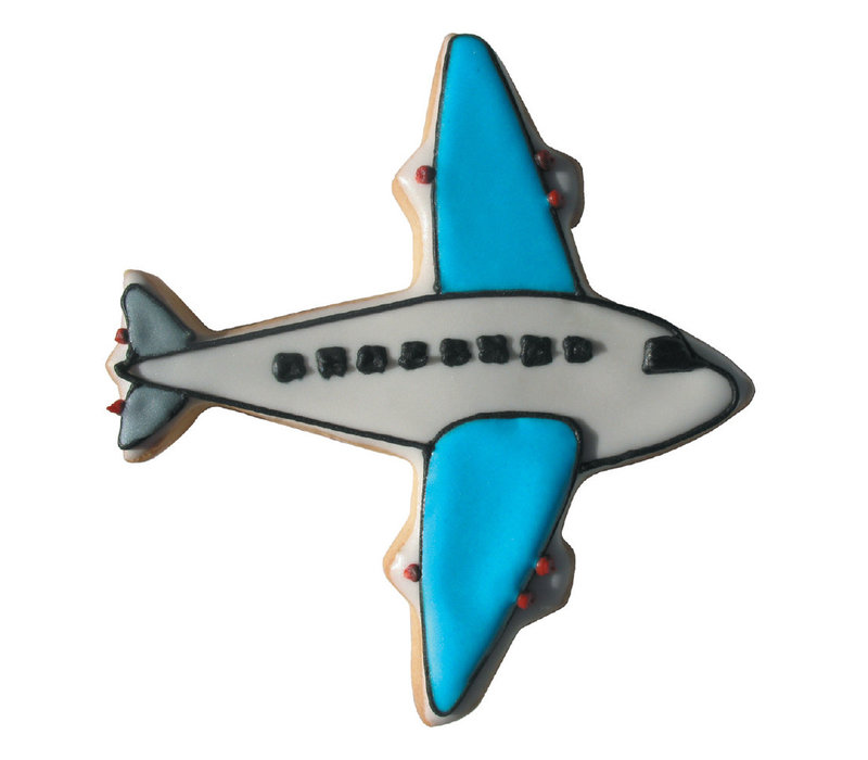 R&M, Airplane  Navy Blue Cookie Cutter, 4"