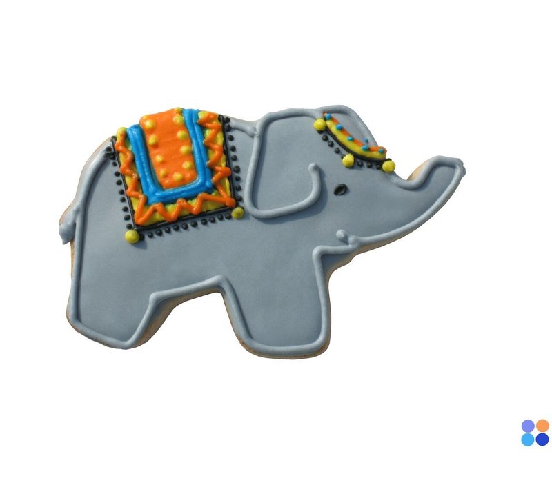 (Discontinued) R&M Elephant Cookie Cutter 3.5" Pink
