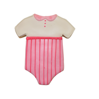 (discontinued) R&M Baby Bodysuit Cookie Cutter  4"- White