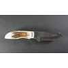 Silver Stag Silver Stag Gut Twist Damascus Steel, Slab Antler Handle