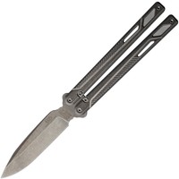 EOS, Serpent Butterfly Knife, CTS-XHP Stainless, Gray Titanium