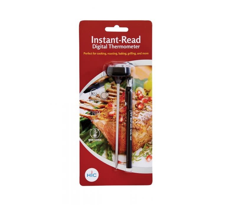 HIC, Roasting Instant Read Digital Meat Thermometer Shatterproof LCD Display