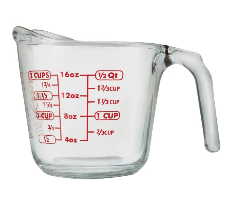 HIC, Anchor Hocking Glass Measuring Cup, 2 Cup