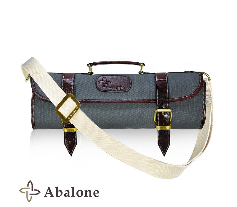 Boldric 9-Pocket Canvas Roll Knife Bag- Abalone