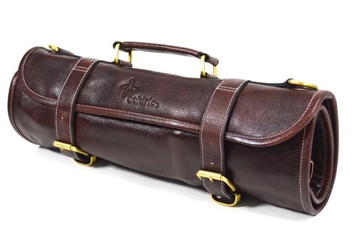 Boldric Boldric Leather 9 Pocket Knife Roll-  Brown