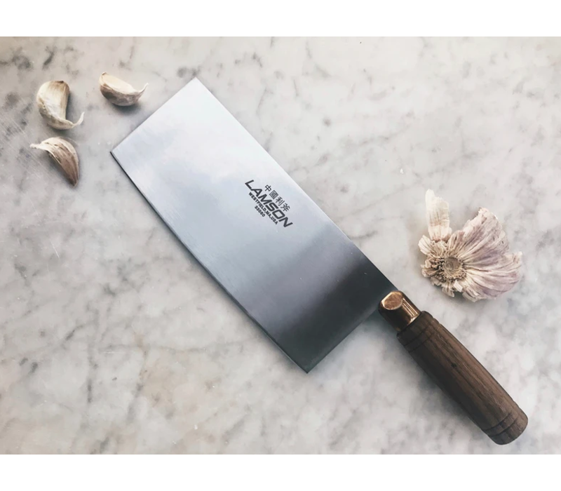 33060--Lamson, 8" Chinese Vegetable Cleaver w/ Walnut Handle