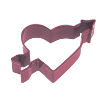 (Discontinued) R&M Heart & Arrow Cookie Cutter 4" Red