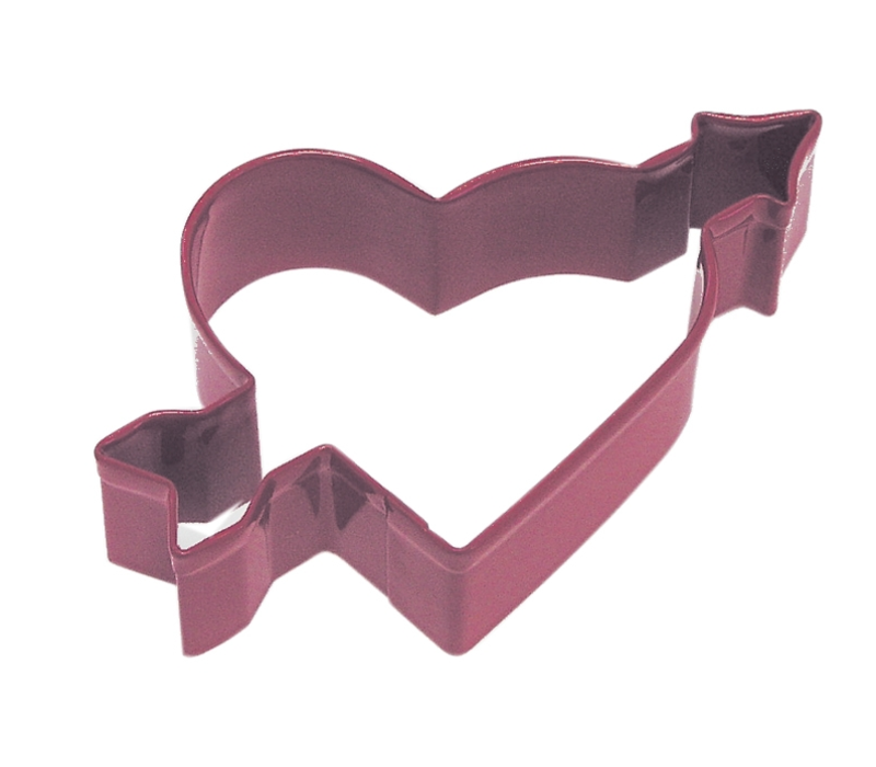 (Discontinued) R&M Heart & Arrow Cookie Cutter 4" Red