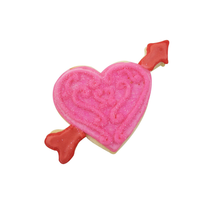 (Discontinued) R&M Heart & Arrow Cookie Cutter 4" Red